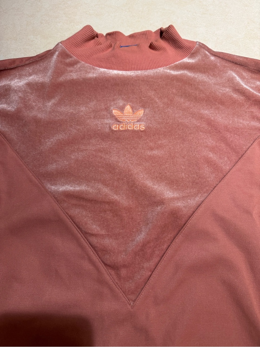 adidas Women's Velvet-Panel Sweatshirt - Rose